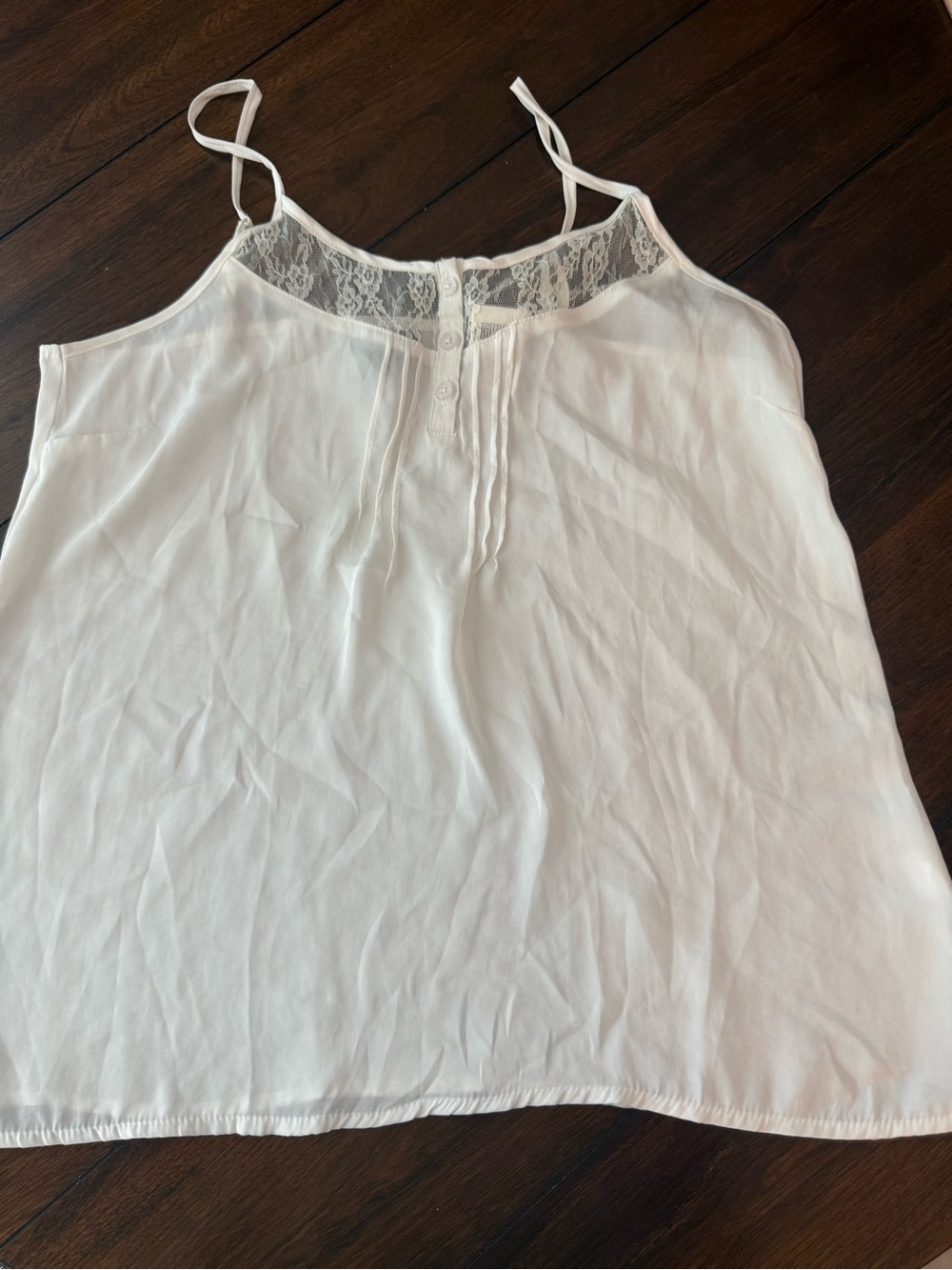 Y2K NWT Wet Seal White Lace-Yoke Spaghetti Strap Camisole